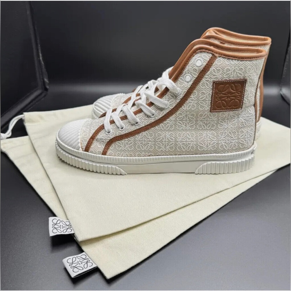 LOEWE Cloth Lace Ups Anagram High Cut Shoes Size US 7 (approx) - Picture 6 of 12